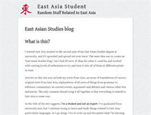 Tablet Screenshot of eastasiastudent.net